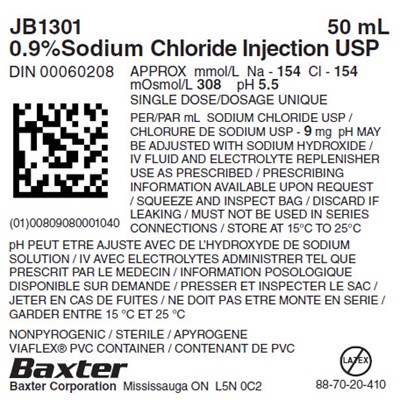 Sodium Chloride JB1301 Representative Container Label - image   18